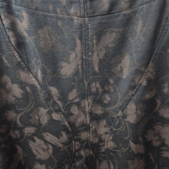 J Jill Skirt Womens 4 Petite Black Brown Wool Blend A Line Pleated Midi Length - Picture 5 of 9